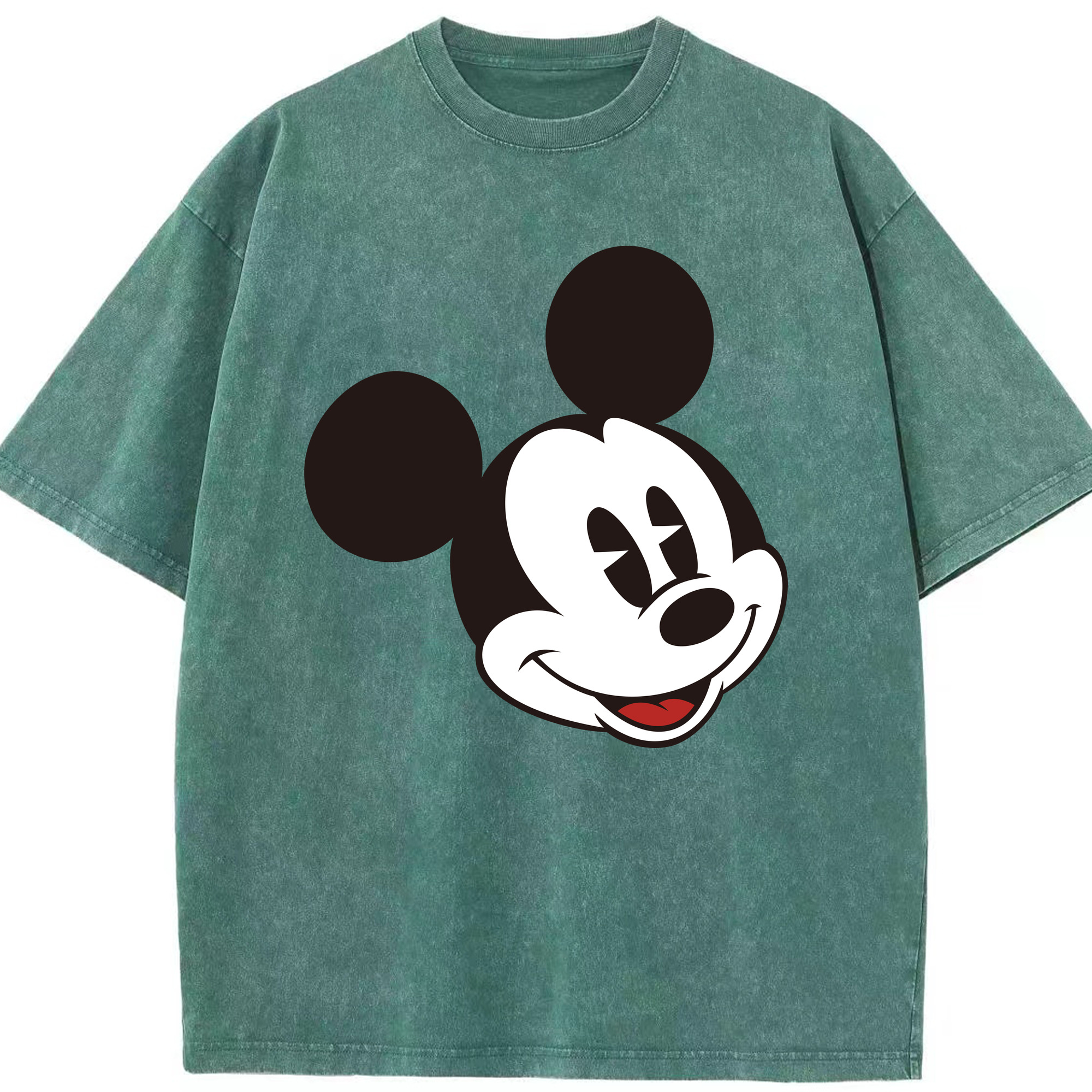 （画像用） ミッキーマウス Mickey Mouse 綿100% ヴィンテージ風 半袖Tシャツ（フロントプリント）